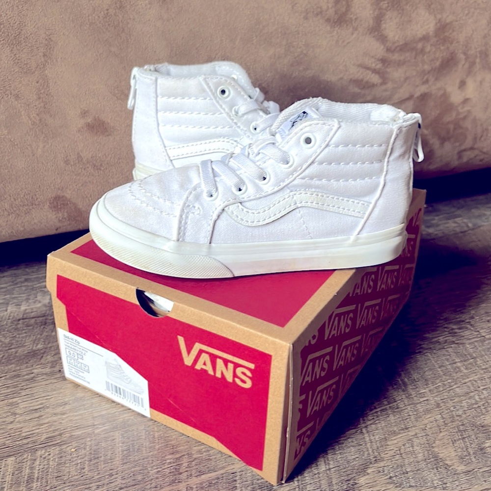 Vans high top zipper toddler